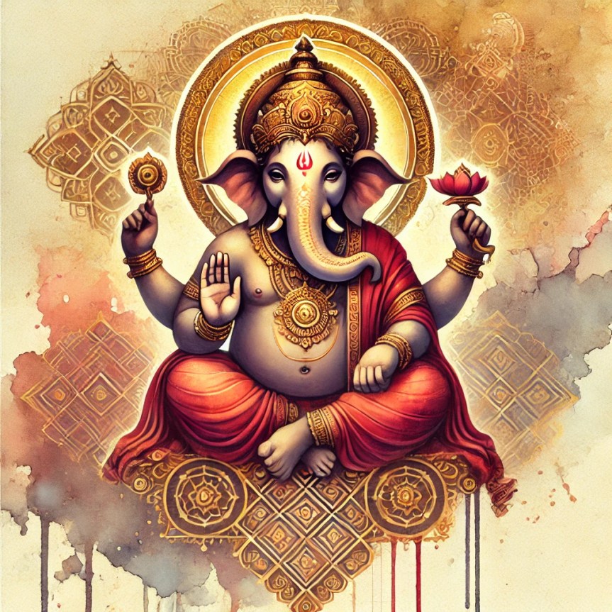 Ganesha in Watercolour