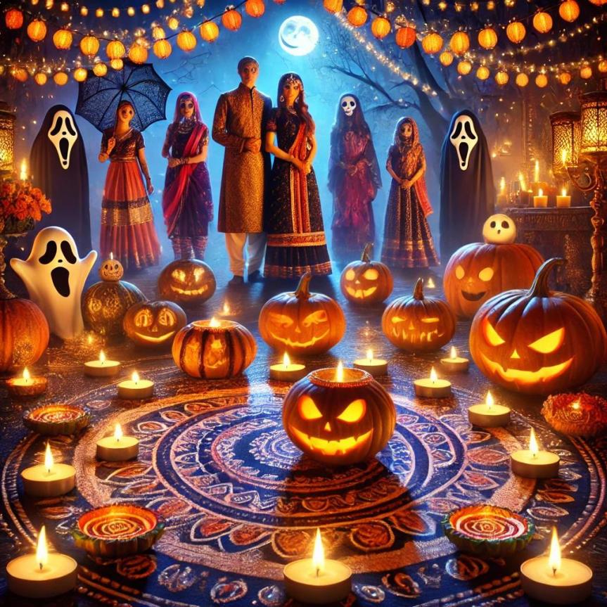 Hallowali (Halloween + Diwali)