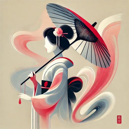 Japanese Lady with an Umbrella